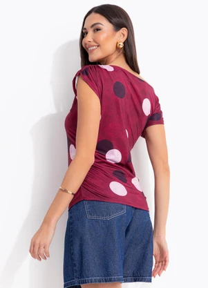 Quintess - Blusa Poá Irregular em Malha Fria - QUINTESS