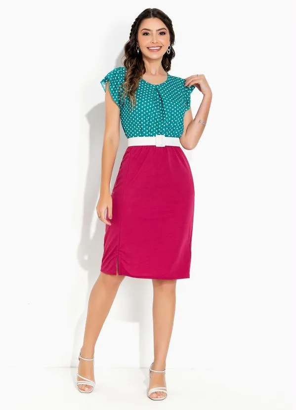 Rosalie - Blusa Poá Verde com Prega 4