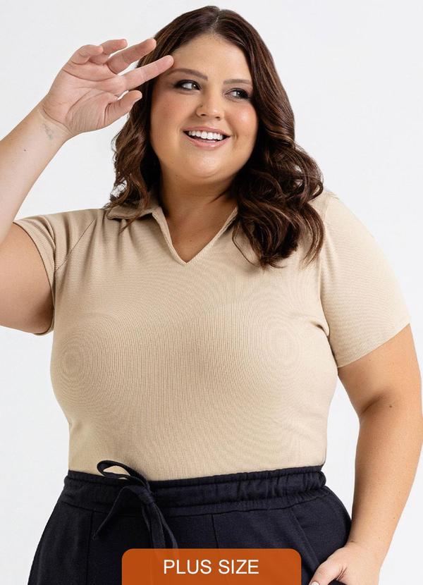 Just Basic - Blusa Polo em Ribana Básica Marrom 4