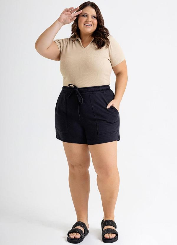 Just Basic - Blusa Polo em Ribana Básica Marrom 6