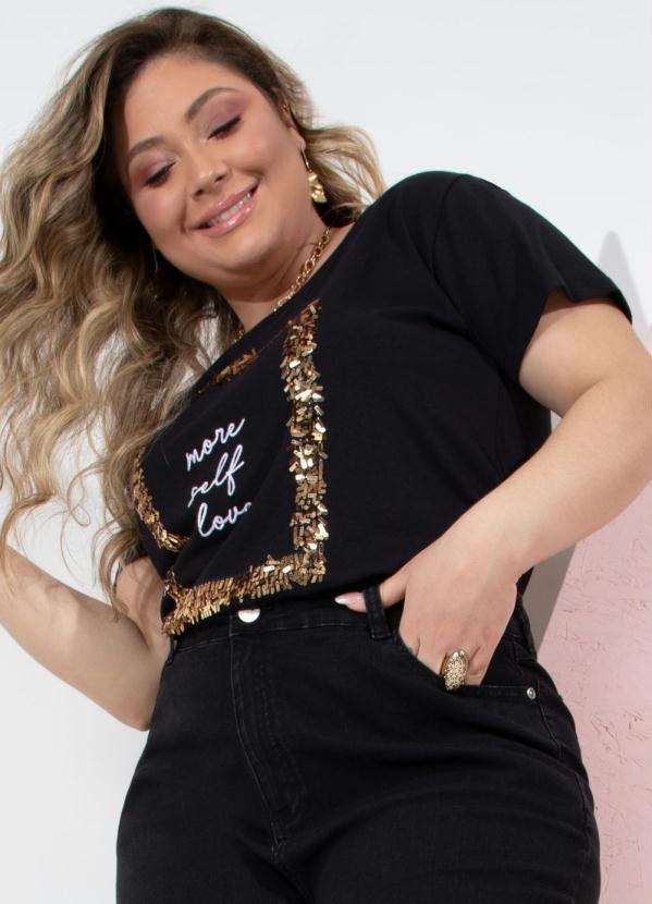 Quintess - Blusa Preta Bom Bordado Frente 6