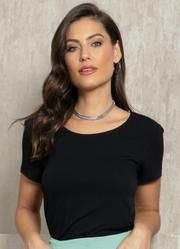 Blusa Preta com Barra Mullet