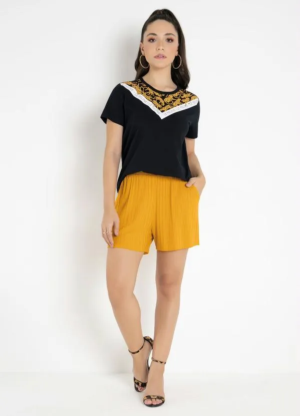 Rovitex - Blusa Preta com Contrastes Rovitex 5