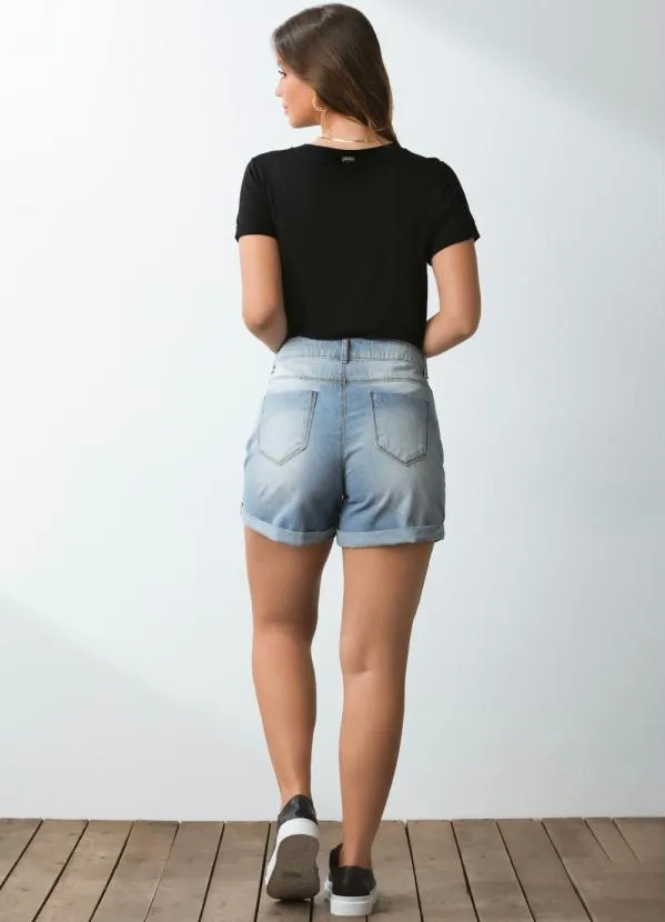 Quintess - Blusa Preta com Decote V e Bolso Frontal 6