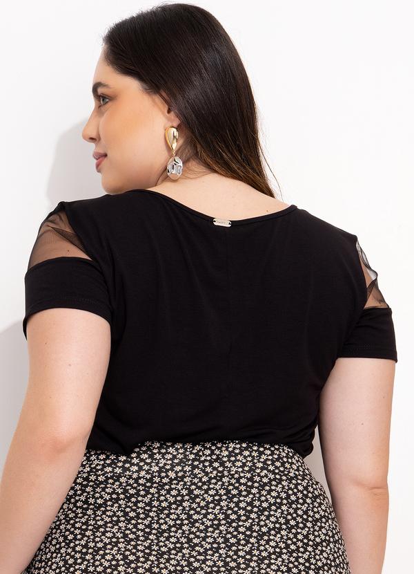 Quintess - Blusa Preta com Transparência 6
