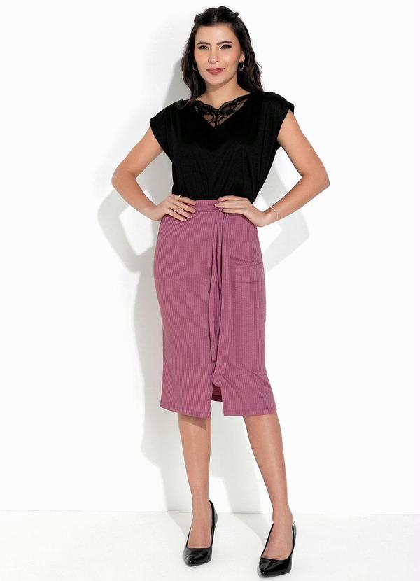 Rosalie - Blusa Preta Decote com Renda 8