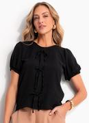 Blusa Preta em Air Flow.