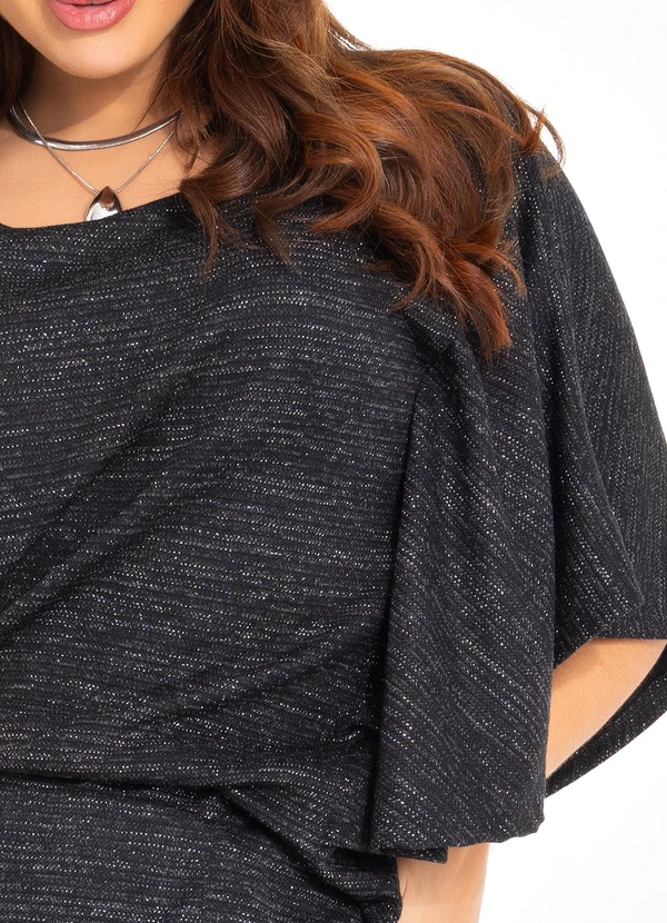 Quintess - Blusa Preta em Malha com Lurex 17