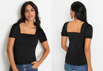 Blusa Preta em Malha Crepe