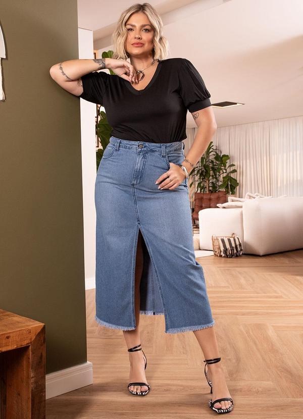 Quintess - Blusa Preta em Malha Crepe 3