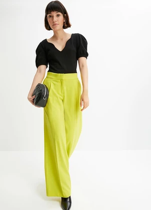bonprix - Blusa Preta em Malha Crepe - BONPRIX