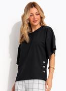 Blusa (preta) em malha crepe