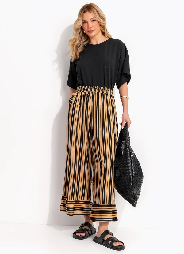 Quintess - Blusa Preta em Malha Crepe