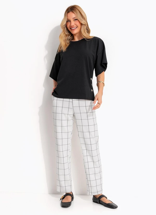 Quintess - Blusa Preta em Malha Crepe 5