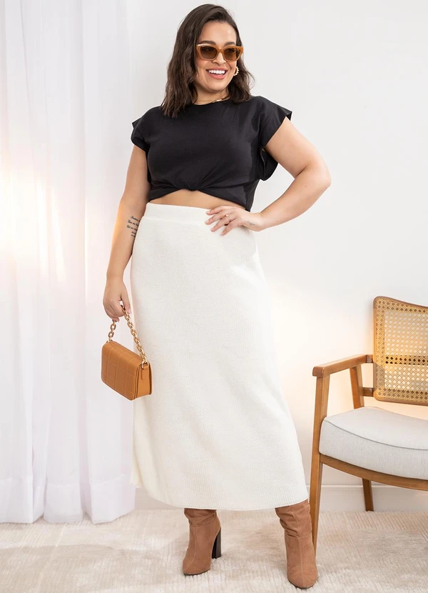 Quintess - Blusa Preta em Malha de Algodão 12