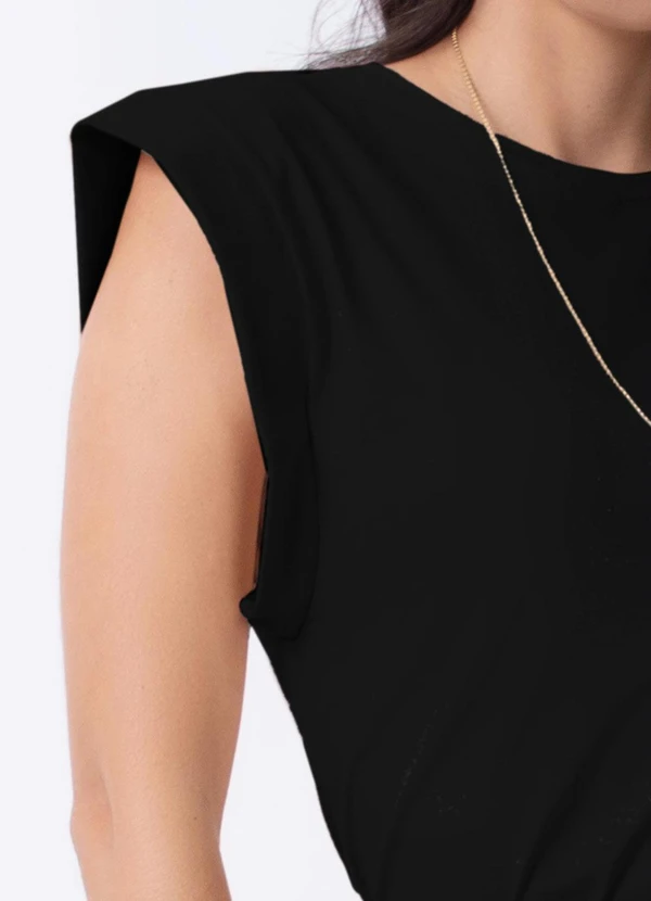 Quintess - Blusa Preta em Malha de Algodão 9