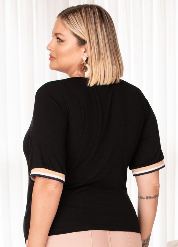 Quintess - Blusa Preta em Malha de Viscose 6