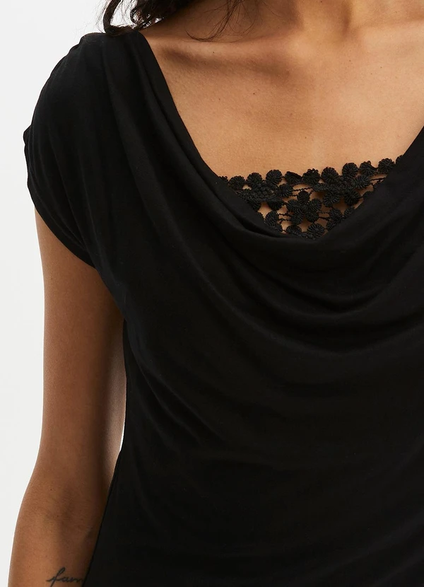 bonprix - Blusa Preta em Malha de Viscose 5