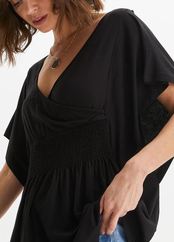 bonprix - Blusa Preta em Malha de Viscose 5