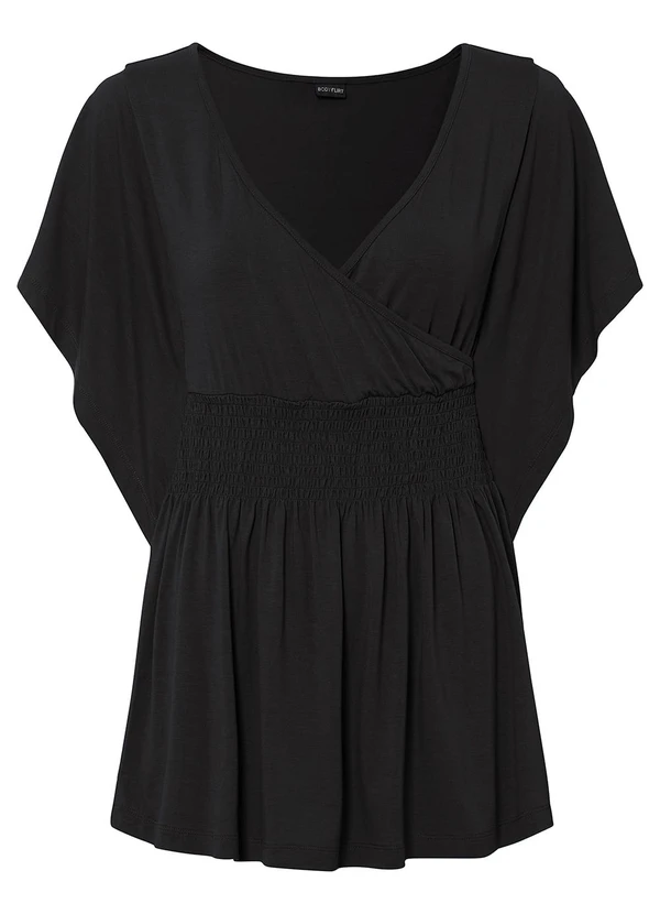 bonprix - Blusa Preta em Malha de Viscose 7