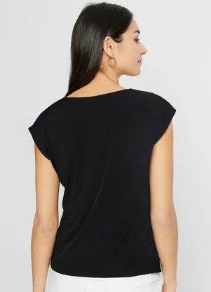 bonprix - Blusa Preta em Malha de Viscose - BONPRIX
