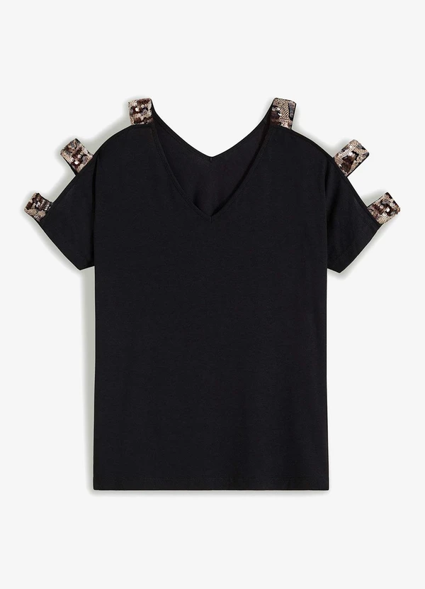 bonprix - Blusa Preta em Malha de Viscose 9