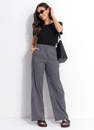 Quintess - Blusa Preta em Malha de Viscose - QUINTESS