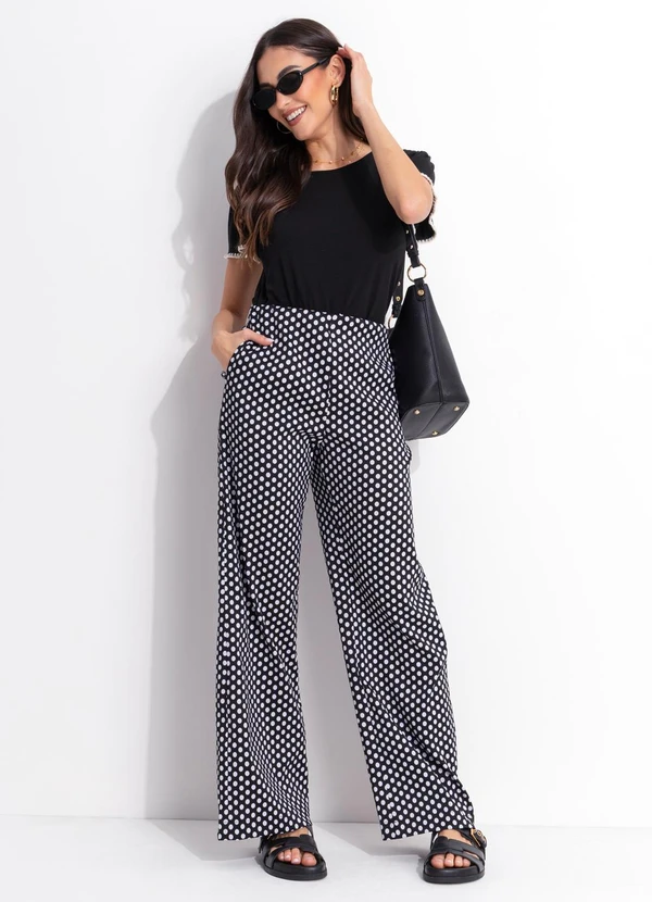Quintess - Blusa Preta em Malha de Viscose