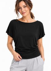 Blusa Preta em Malha de Viscose