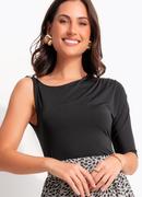 Blusa Preta em Malha Fria