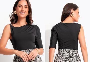 Blusa Preta em Malha Fria