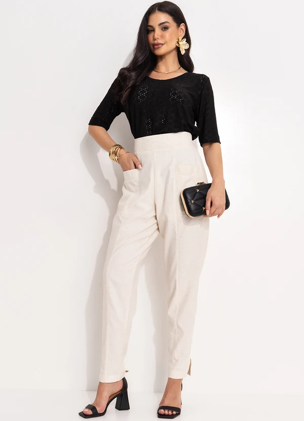 Quintess - Blusa Preta em Malha Laise 3