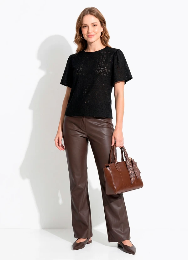 Quintess - Blusa Preta em Malha Laise 3