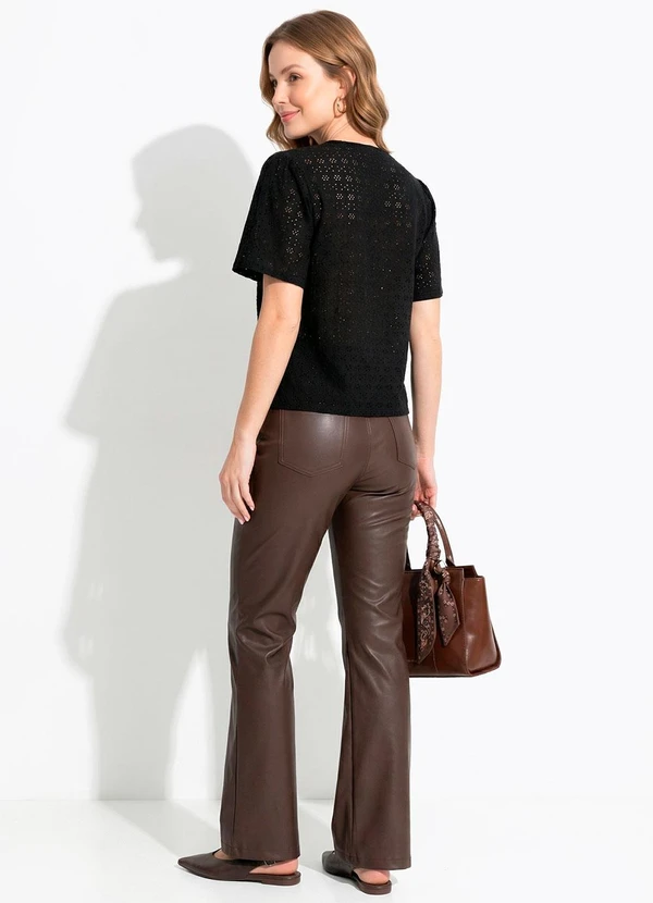 Quintess - Blusa Preta em Malha Laise 4