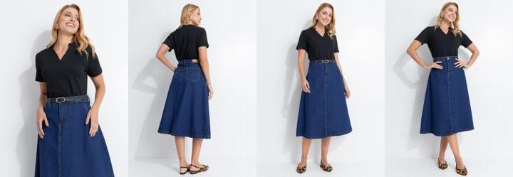 Blusa Preta em Malha Tric� Texturizada