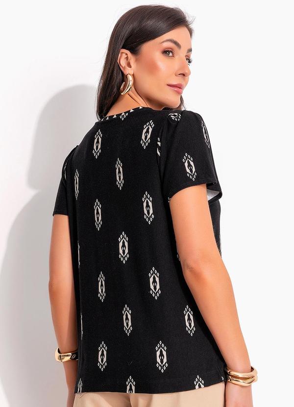 Quintess - Blusa Preta em Moletinho de Viscose 2