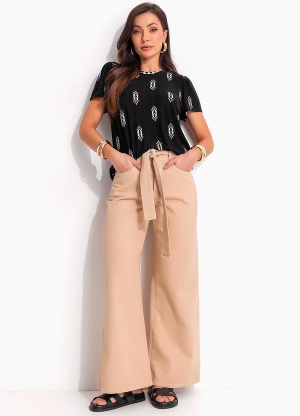 Quintess - Blusa Preta em Moletinho de Viscose 3