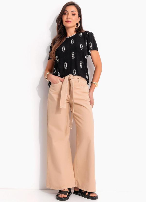 Quintess - Blusa Preta em Moletinho de Viscose 5