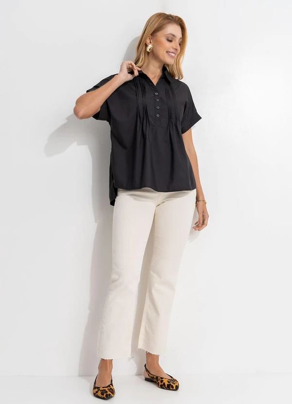 Quintess - Blusa Preta em Poliéster 2