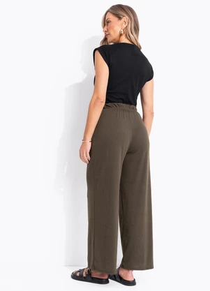 Quintess - Blusa Preta em Ribana Canelada - QUINTESS