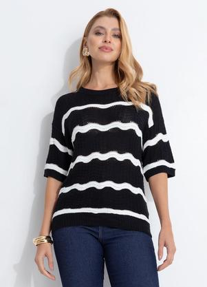 Blusa (Preta) em Tric�