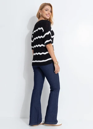 Quintess - Blusa Preta em Tricô - QUINTESS