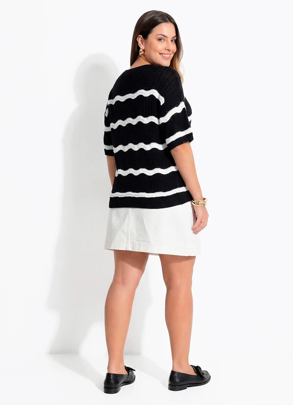 Quintess - Blusa Preta em Tricô 8