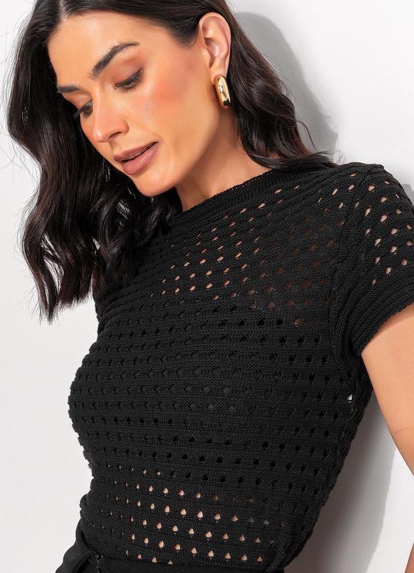 Blusa (Preta) em Tric�