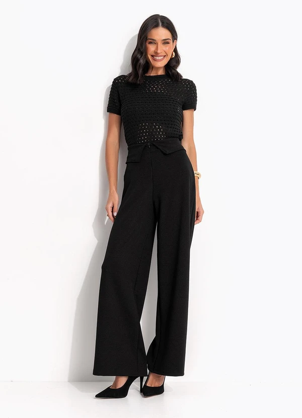 Quintess - Blusa Preta em Tricô 4