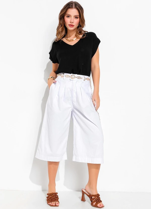 Quintess - Blusa Preta em Viscose Plana Sarjada 5