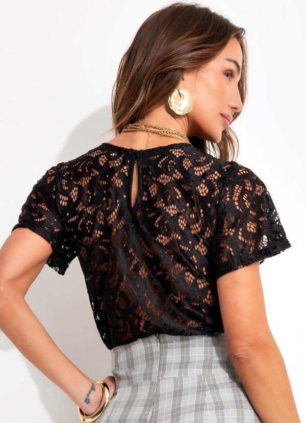 Quintess - Blusa Preta em Malha de Viscose 6