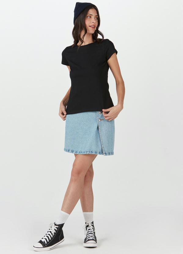 Malwee - Blusa Preta Tradicional em Malha 3