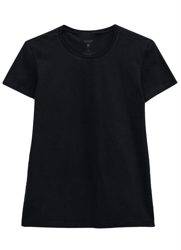 Malwee - Blusa Preta Tradicional em Malha 6