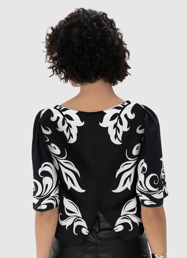 Enfim - Blusa Preto Ampla Arabesco 2